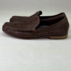 Cole Haan Air Tremont Venetian Loafer Brown Woven Leather Slip On Shoe Mens 8